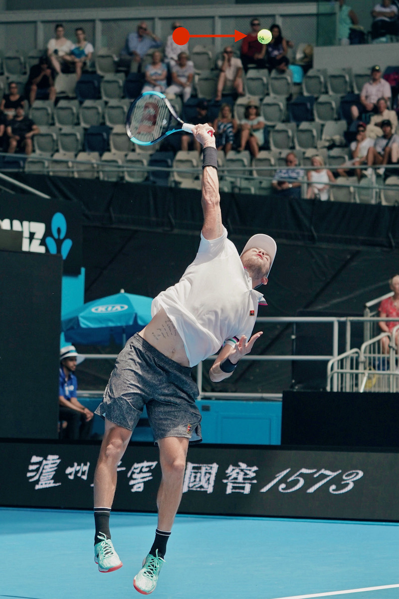 トスの位置を変えるだけで、球種を打ち分けられる